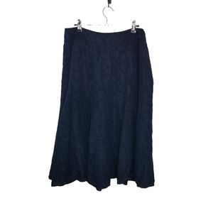 Talbots blue textured silk midi skirt new